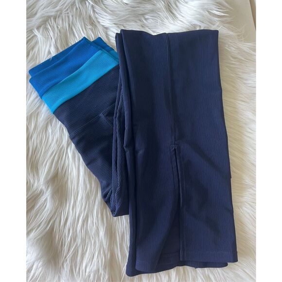 Beach Riot Sport Ribbed Leggings – Navy/Blue Colorblock – Size Medium NWOT - Picture 6 of 7